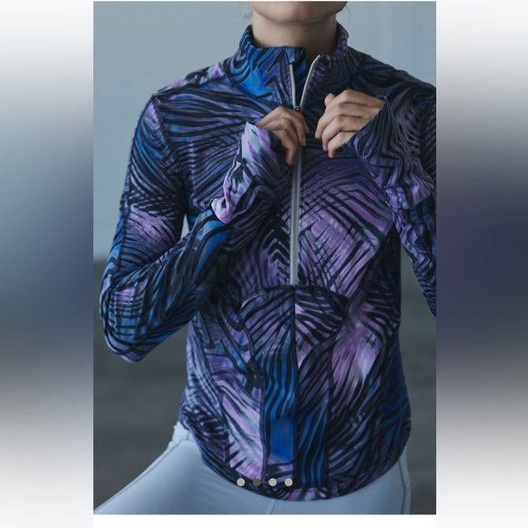 Free People Blue and Purple Long Sleeve Top - Picture 1 of 16